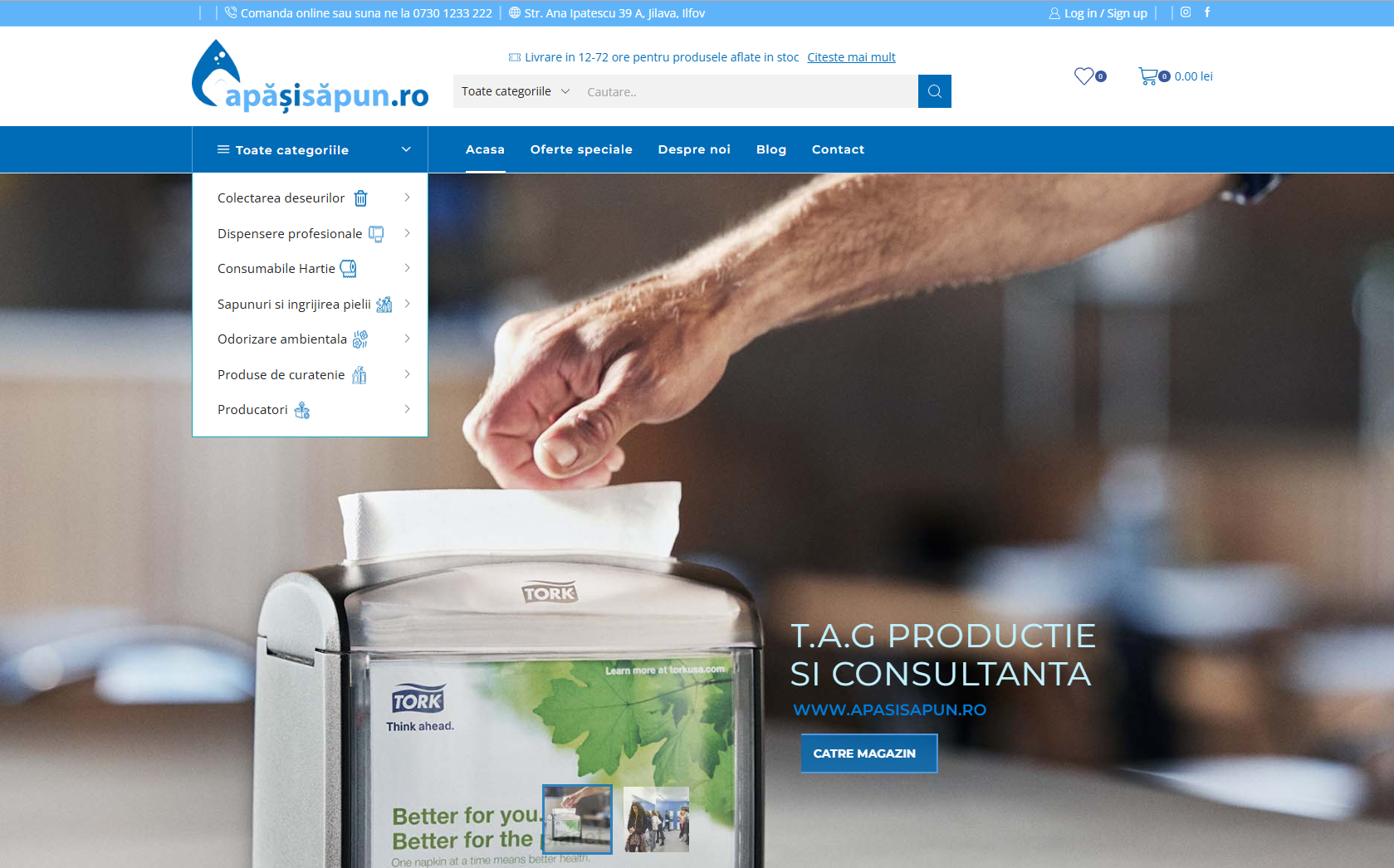 Apa și Săpun – site de prezentare