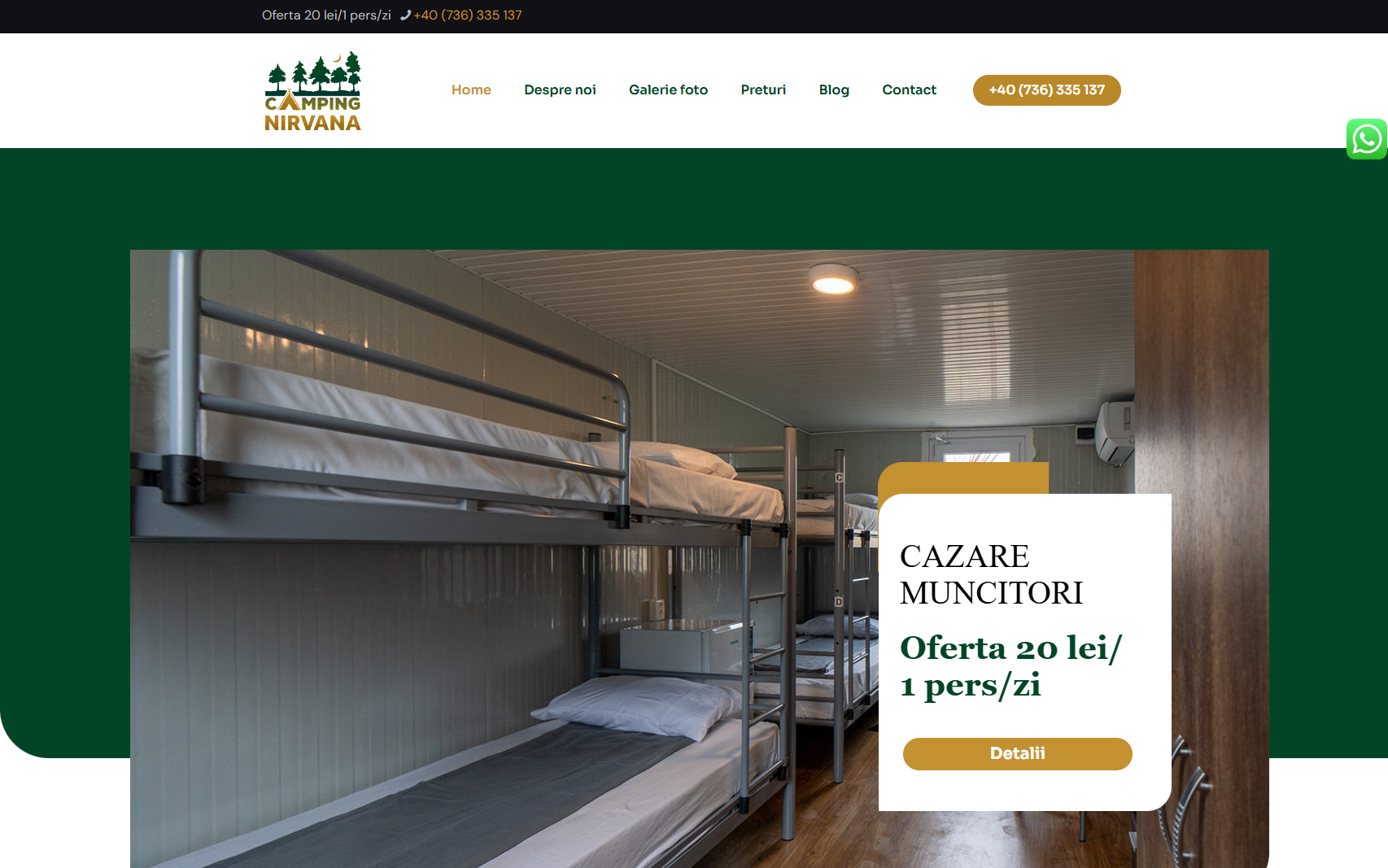 Camping Nirvana – site de prezentare
