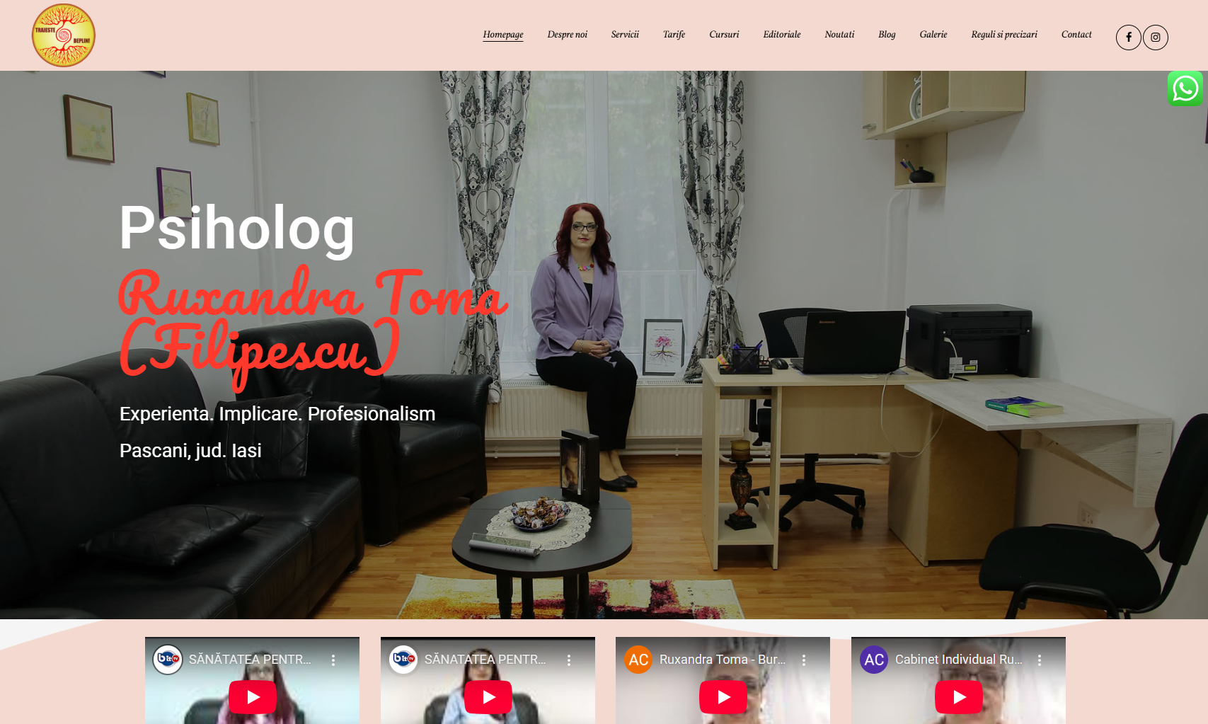 Psiholog Pașcani – site de prezentare